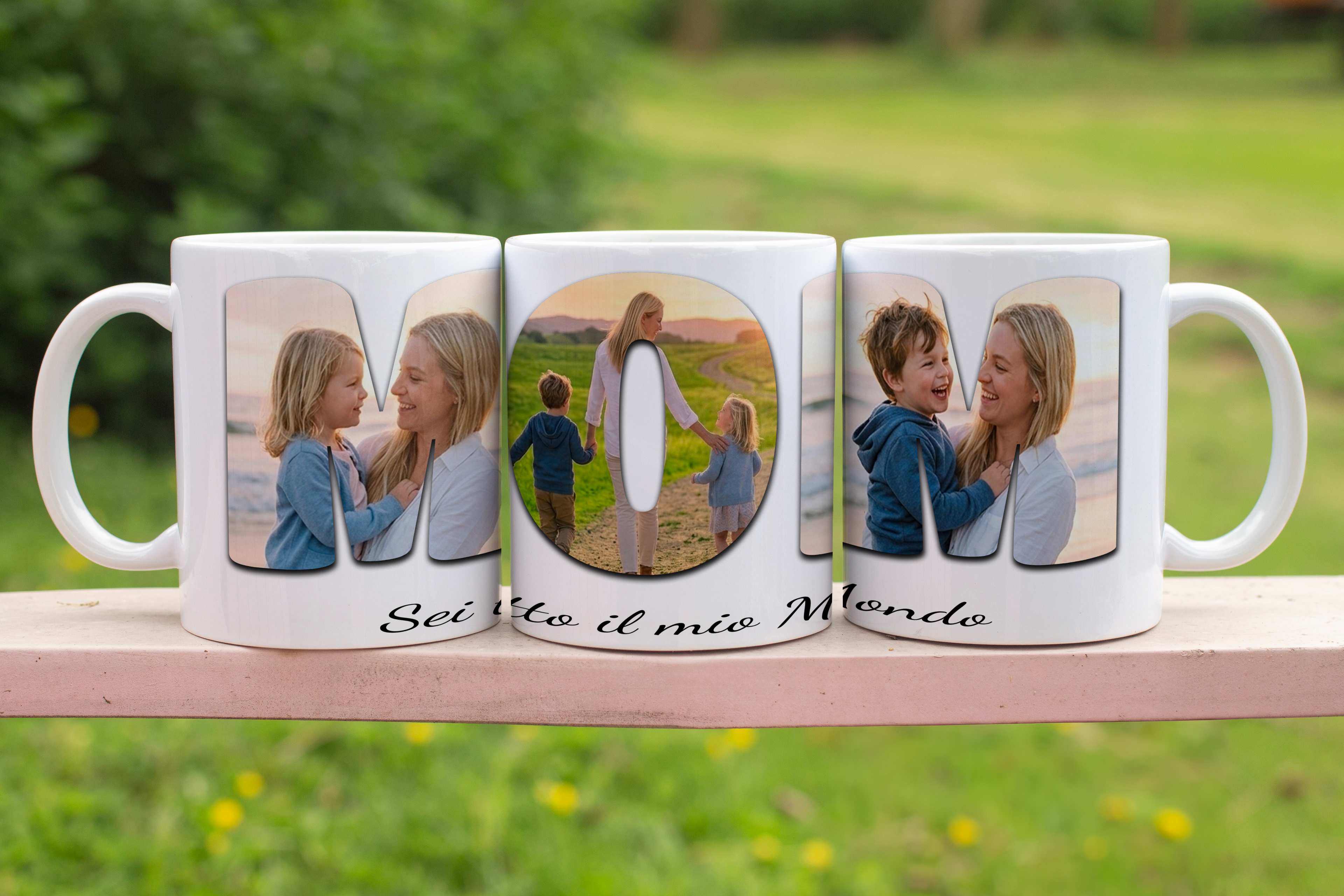 Tazza da Personalizzare Idea Regalo per la Mamma con Foto "MOM"