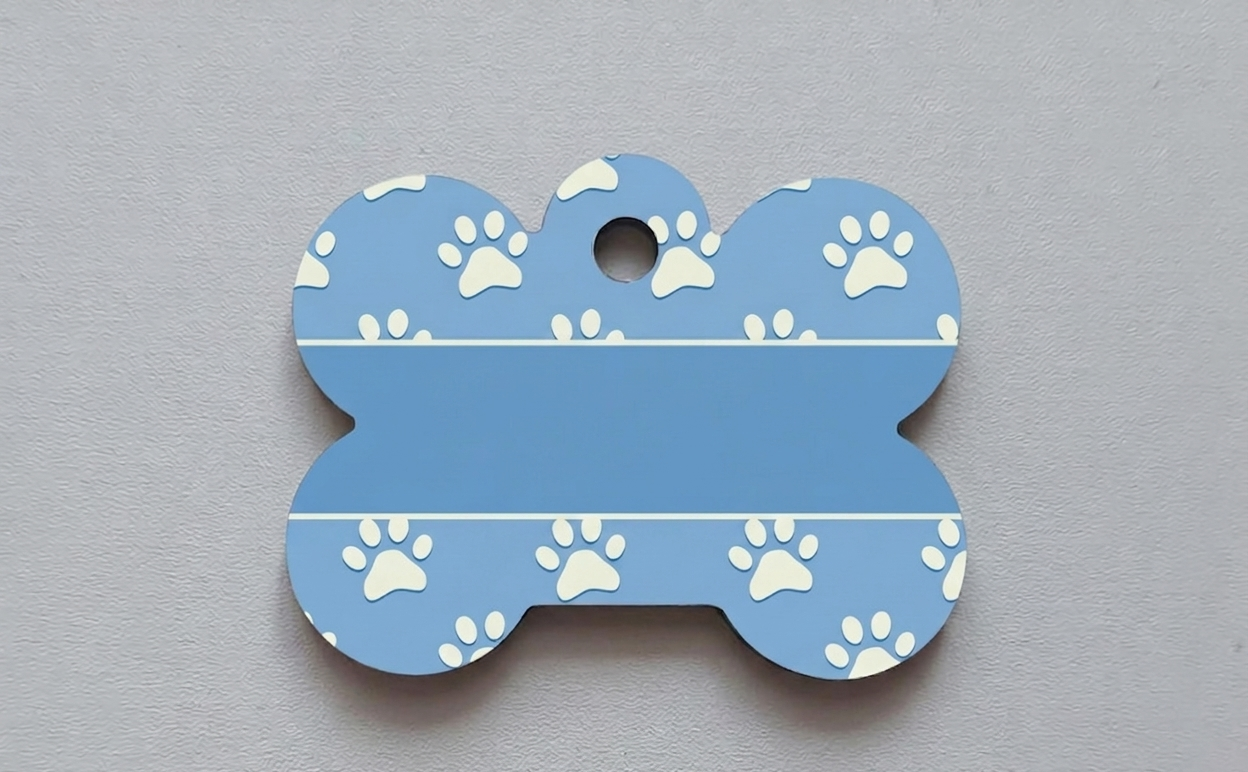 Medaglietta   a forma di osso da personalizzare per i Tuoi amici Animali