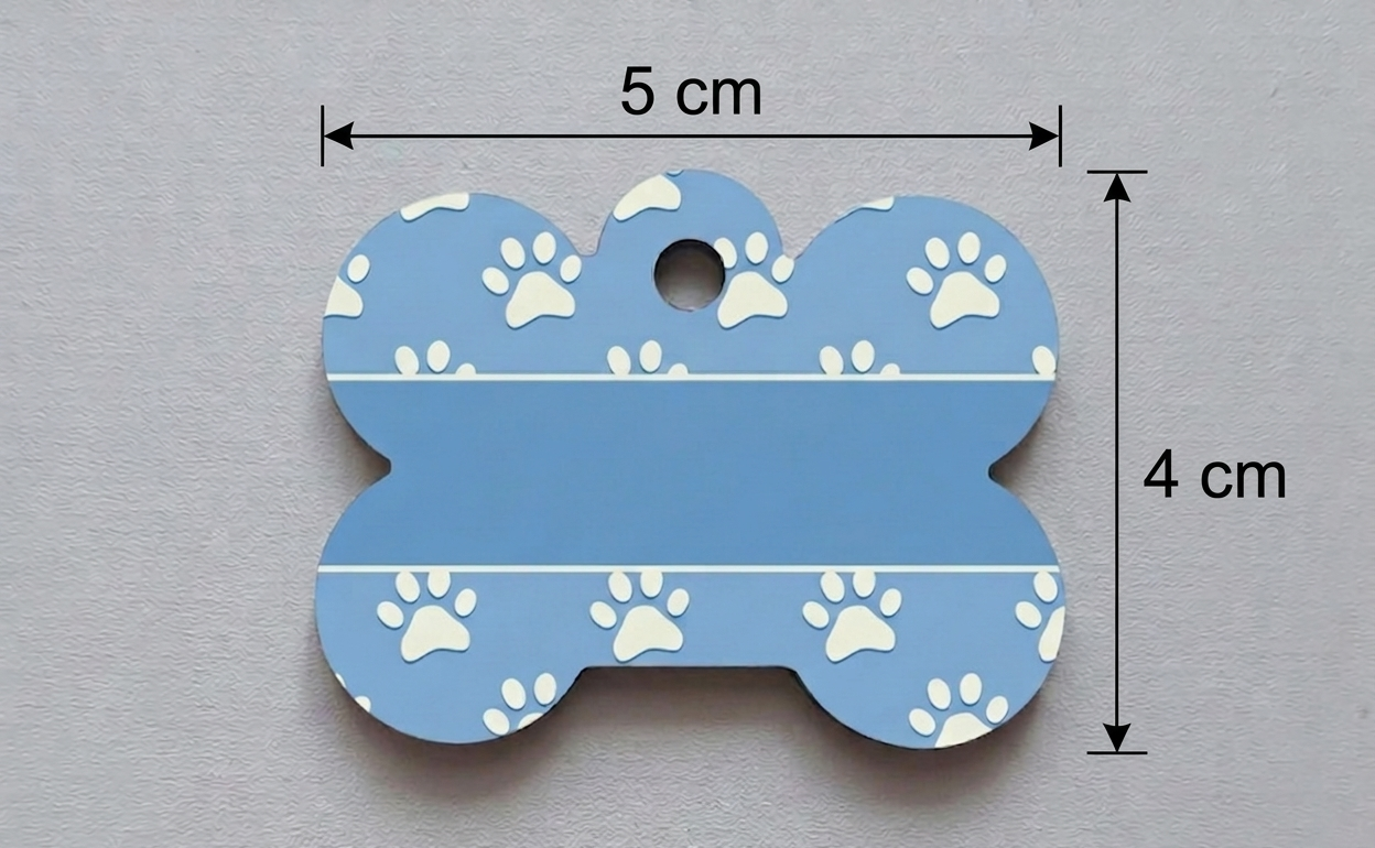 Medaglietta   a forma di osso da personalizzare per i Tuoi amici Animali