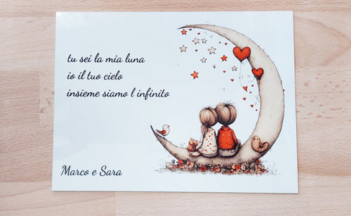 Targa in Alluminio "Lui & Lei" Personalizzabile