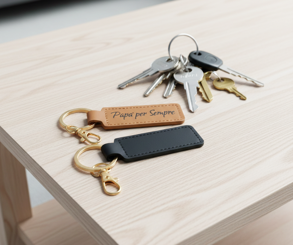 Portachiavi Ecopelle da Personalizzare Idea Regalo Papà