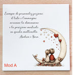 Mattonella in Ceramica Personalizzabile "Love" 15x15