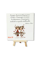 Mattonella in Ceramica Personalizzabile "Love" 15x15