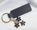 Portachiavi Ecopelle con Ciondolo a fiore