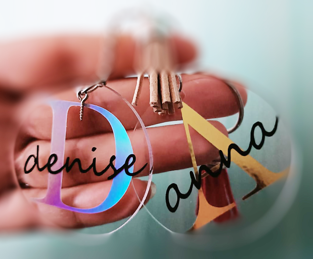 Portachiavi con inziale e nome