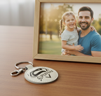 Portachiavi Ecopelle da personalizzare "Superpapà"