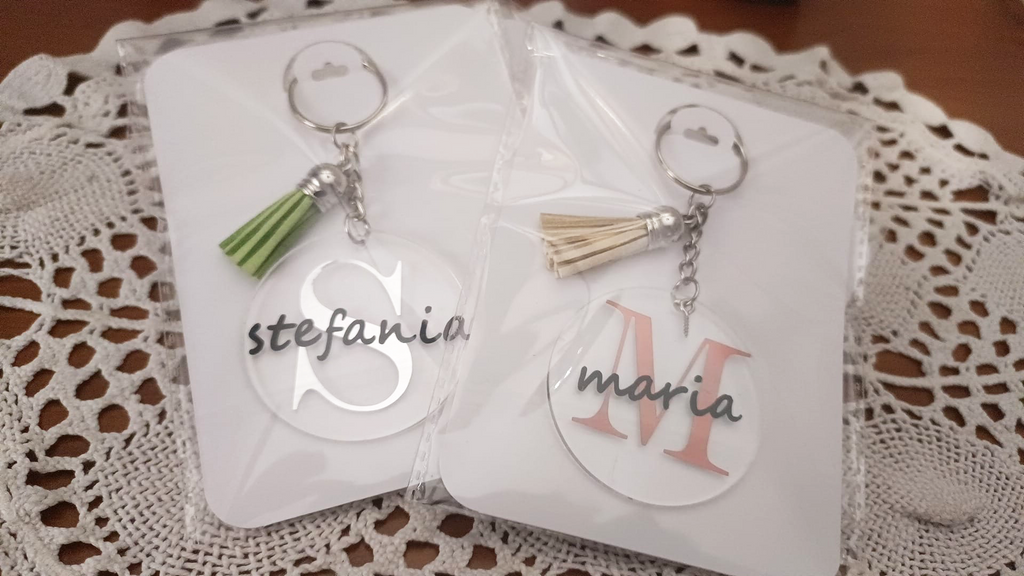 Portachiavi con inziale e nome