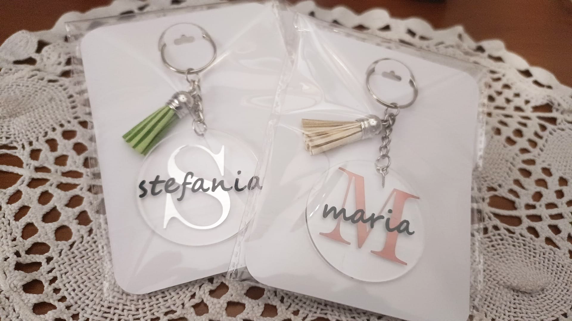 Portachiavi con inziale e nome