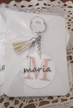 Portachiavi con inziale e nome