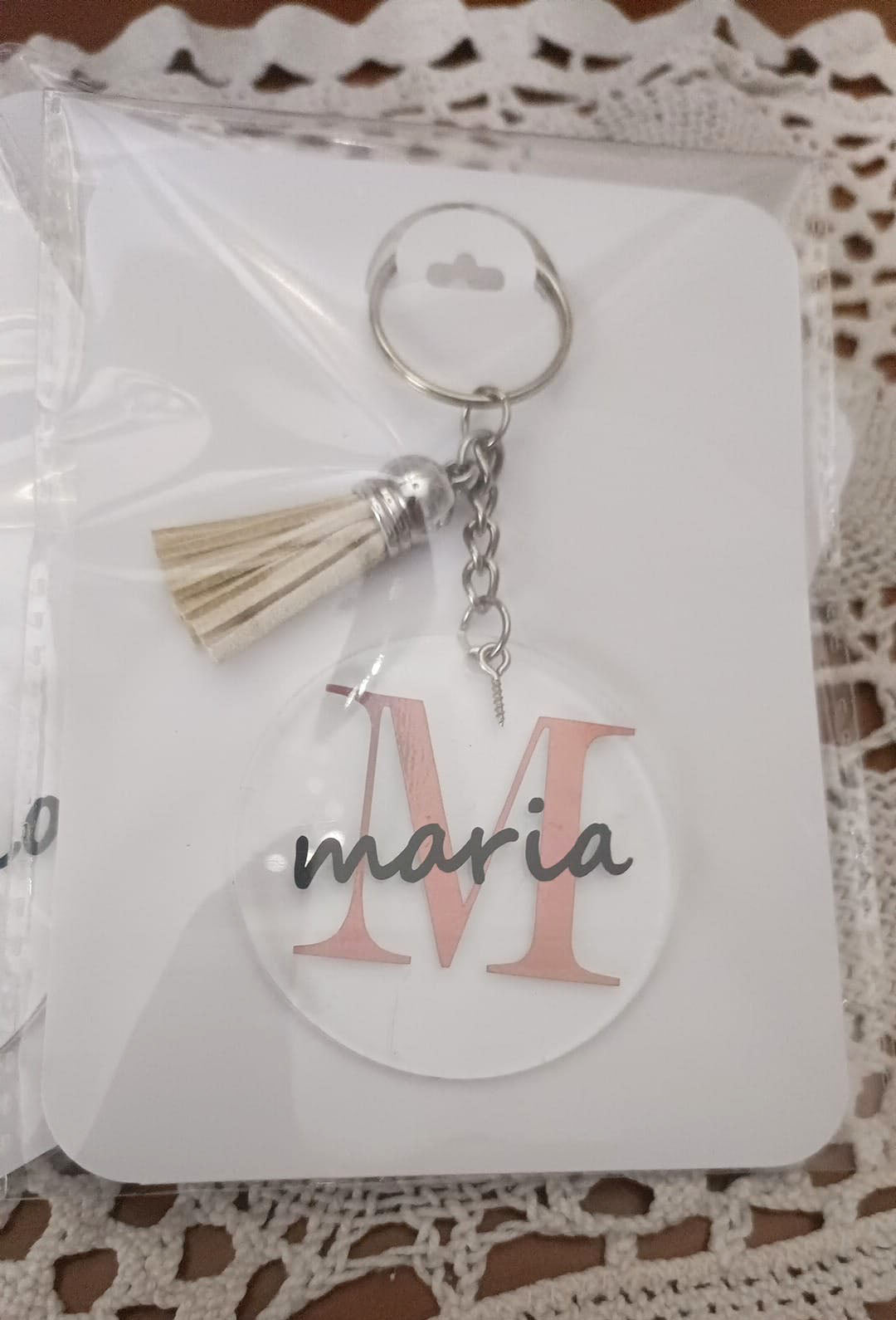 Portachiavi con inziale e nome